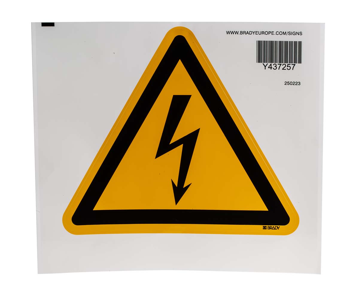 Brady Self-Adhesive Label Hazard Warning Sign