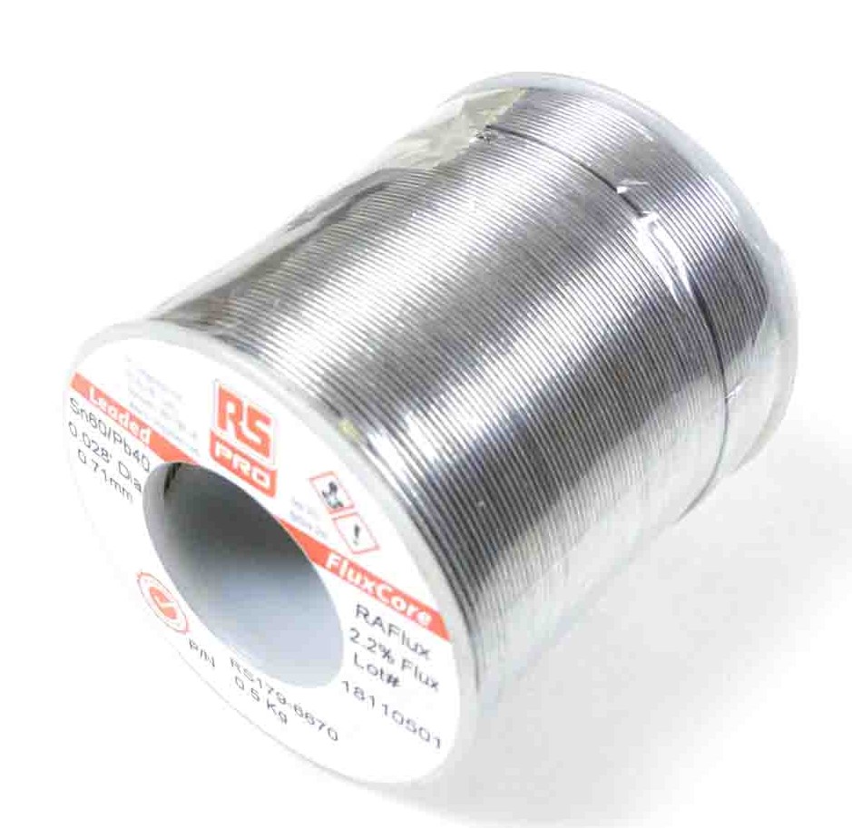 RS PRO Wire, 1.2 mm Lead Solder, 183 °C Melting Point