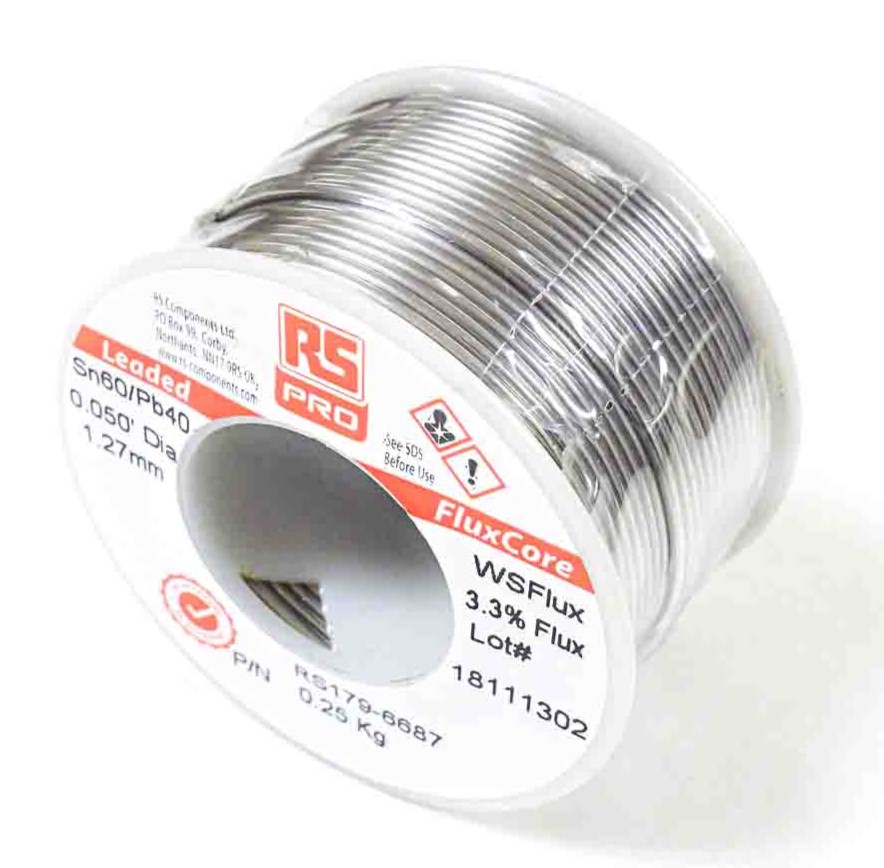 RS PRO Wire, 1.2 mm Lead Solder, 183 °C Melting Point
