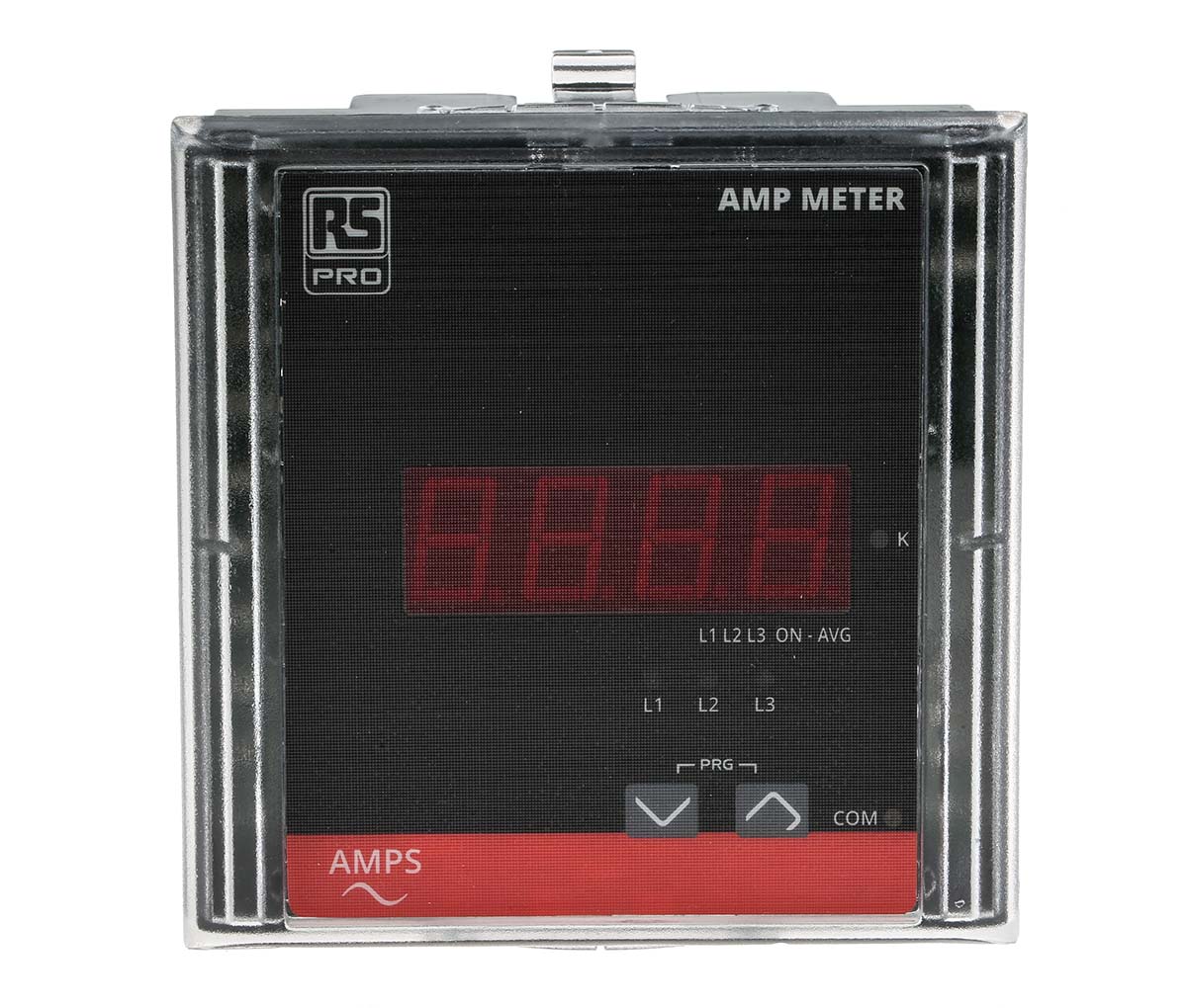 RS PRO Digital Panel Ammeter 50 A, 90 mm x 90 mm, Class 1.0