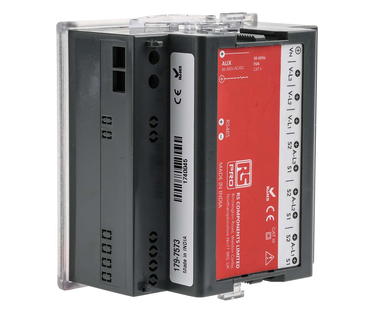 179-7573 RS PRO Digital Panel Ammeter 50 A, 90 mm x 90 mm, Class 1.0