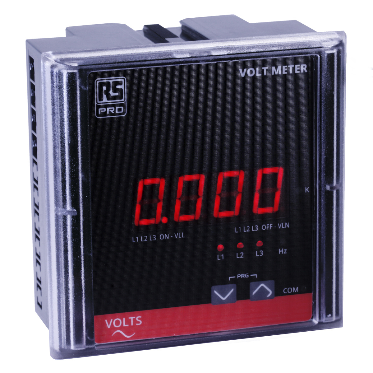 RS PRO Digital Voltmeter AC/DC, Digital Display 4-Digits Class 1.0, 90 mm, 90 mm