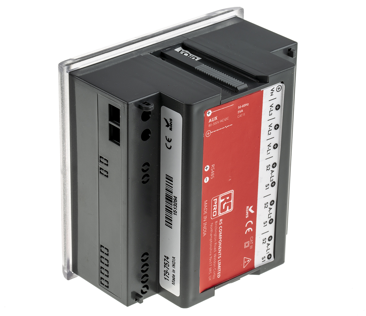 179-7574 RS PRO Digital Voltmeter AC/DC, Digital Display 4-Digits Class 1.0, 90 mm, 90 mm