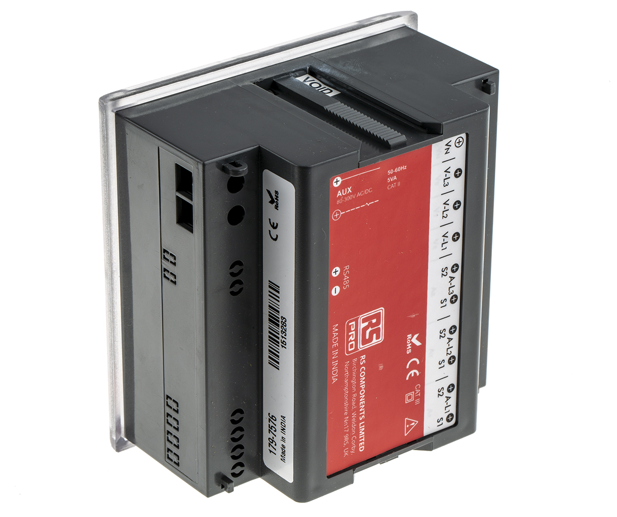 179-7576 RS PRO Digital Voltmeter AC/DC, Digital Display 4-Digits Class 1.0, 90 mm, 90 mm
