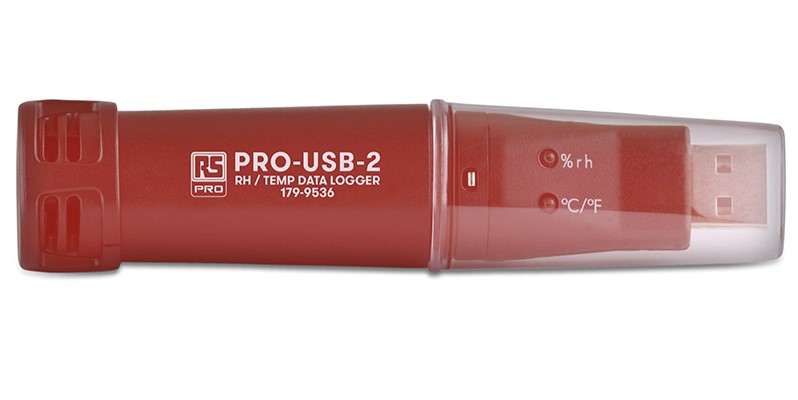 179-9536 RS PRO PRO-USB-2 Temperature & Humidity Data Logger, USB