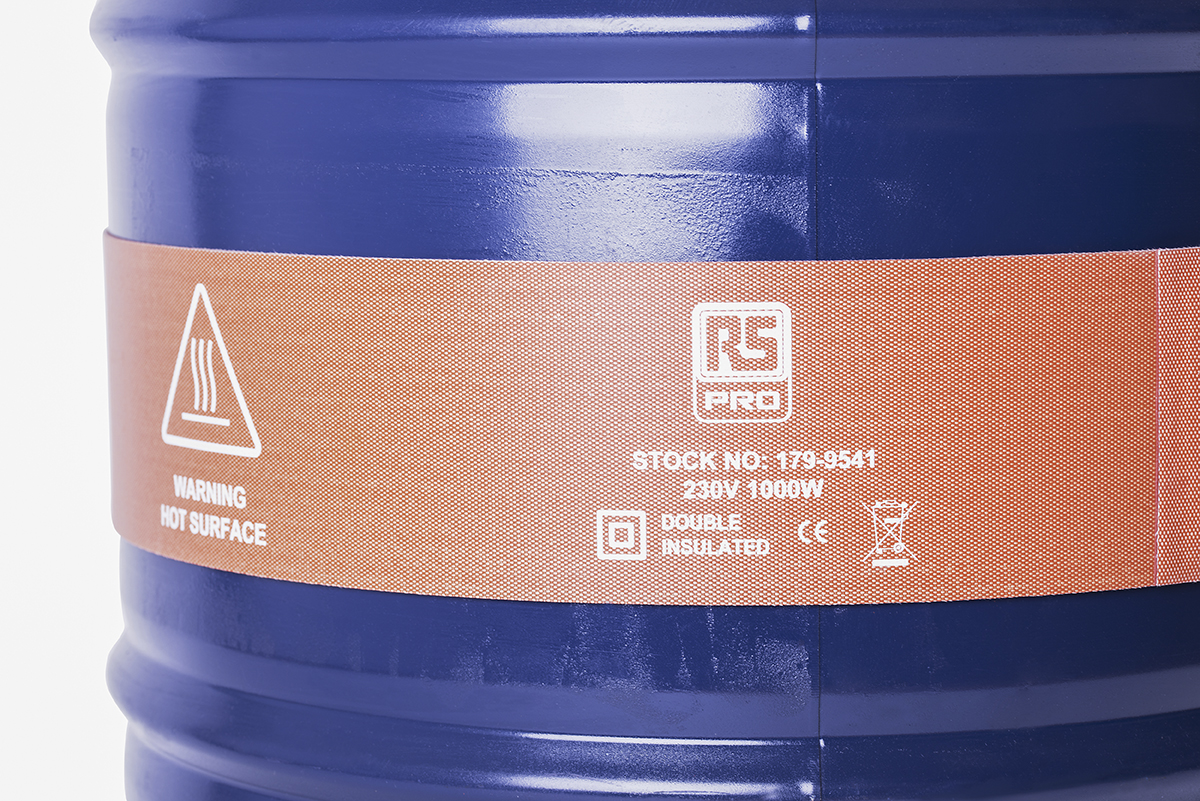 179-9541 RS PRO Fibreglass Silicone Side, 200 L, 125 x 1665 mm