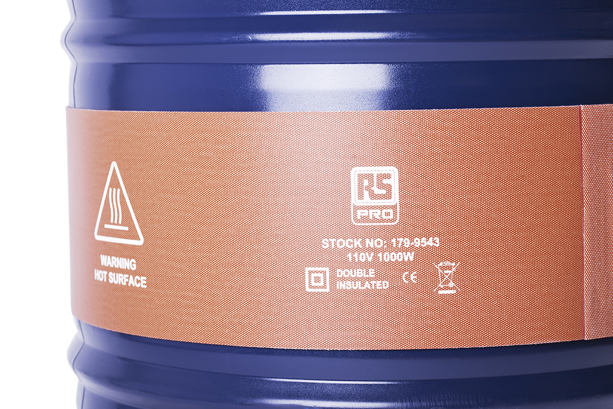 179-9543 RS PRO Fibreglass Silicone Side, 200 L, 180 x 1665 mm