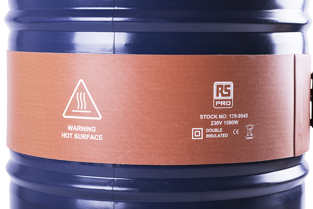 179-9545 RS PRO Fibreglass Silicone Side, 200 L, 180 x 1665 mm