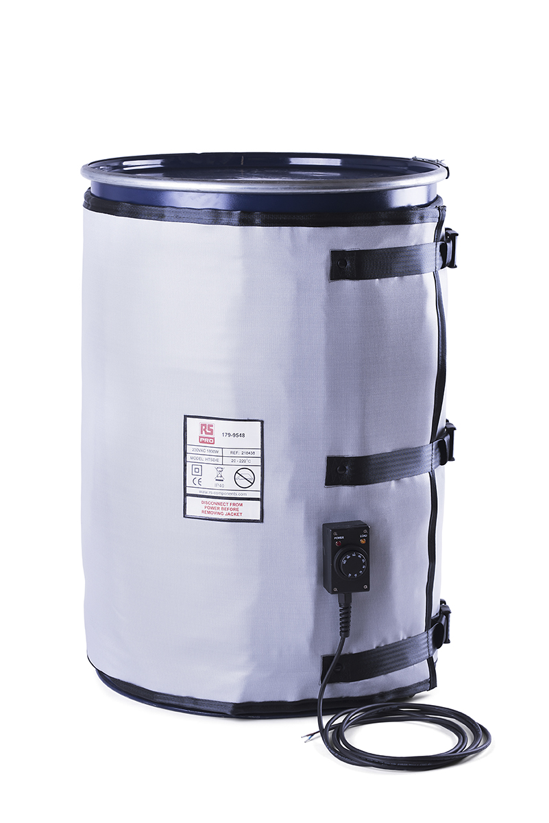 RS PRO Fibreglass Silicone Coated Fibreglass Cloth Side, 200 L, 800 x 1950 mm