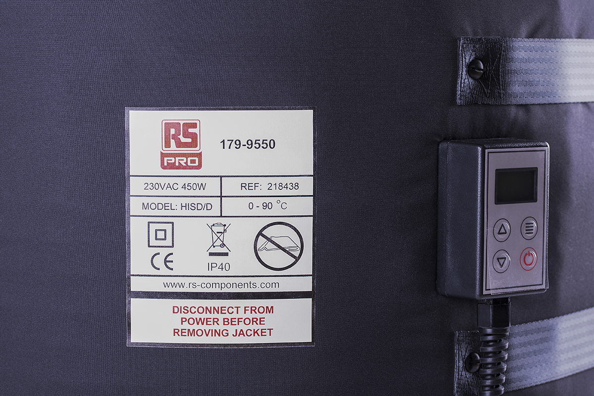 179-9550 RS PRO Fibreglass Polyester Side, 200 L, 450 x 1950 mm
