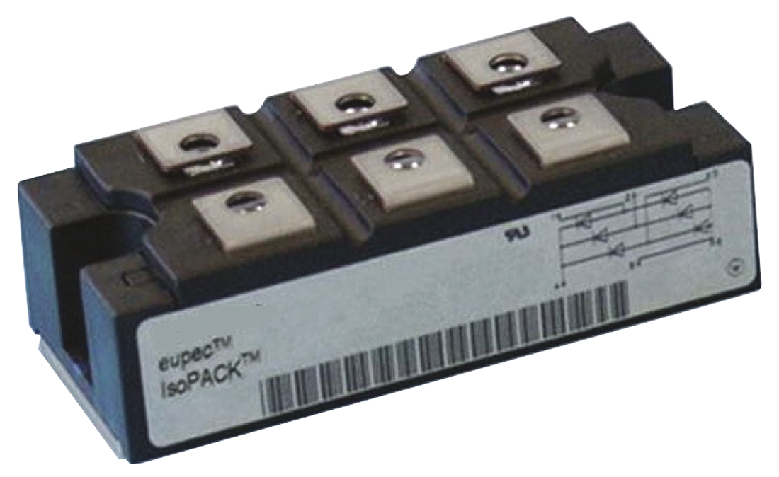 Infineon Bridge Rectifier Module, 145A, 1600V, 3-phase, 6-Pin