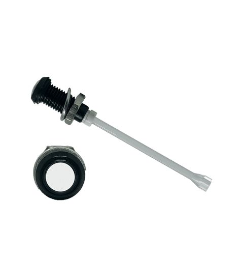 RHD-1390-F9P67PR Bivar, Panel Mount Vertical LED Light Pipe, Clear Round Lens