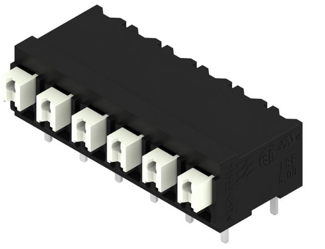 Weidmuller LSF Series PCB Terminal Block, 6-Contact, 5mm Pitch, Surface Mount, 1-Row, Through Hole Termination