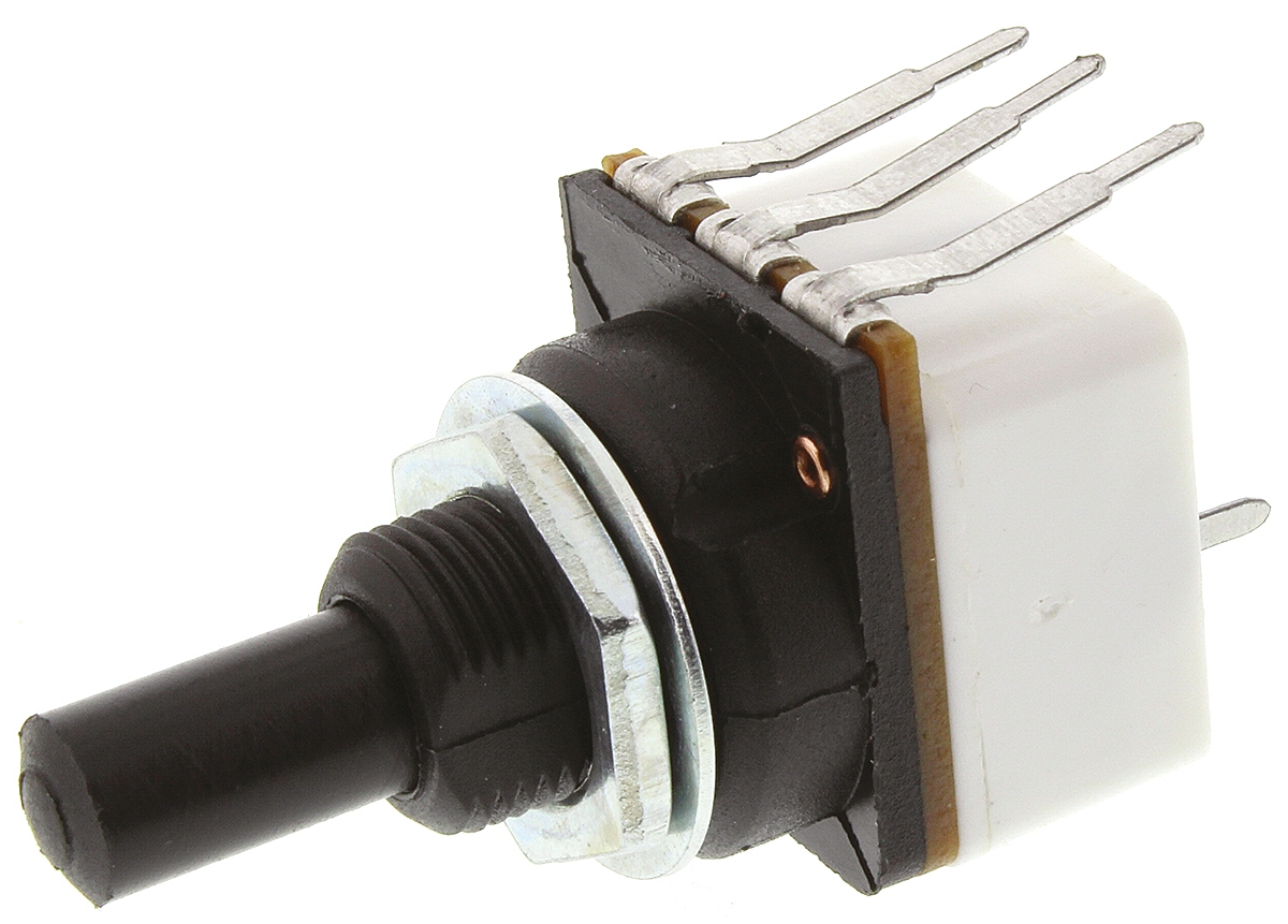 TE Connectivity 17P 10 kΩ Rotary Potentiometer 1-Turns 1-Gang Panel Mount, Through Hole