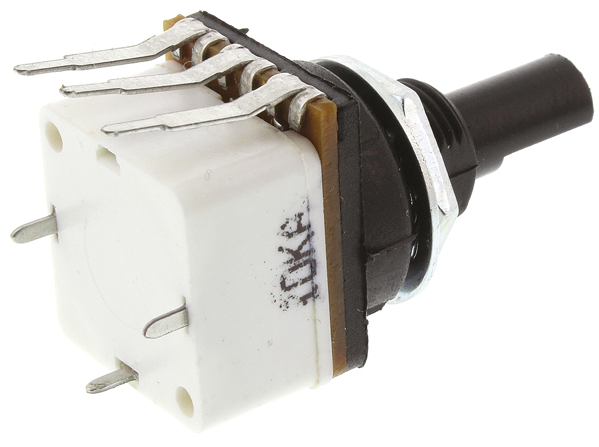 17pcsa103mc19p TE Connectivity 17P 10 kΩ Rotary Potentiometer 1-Turns 1-Gang Panel Mount, Through Hole