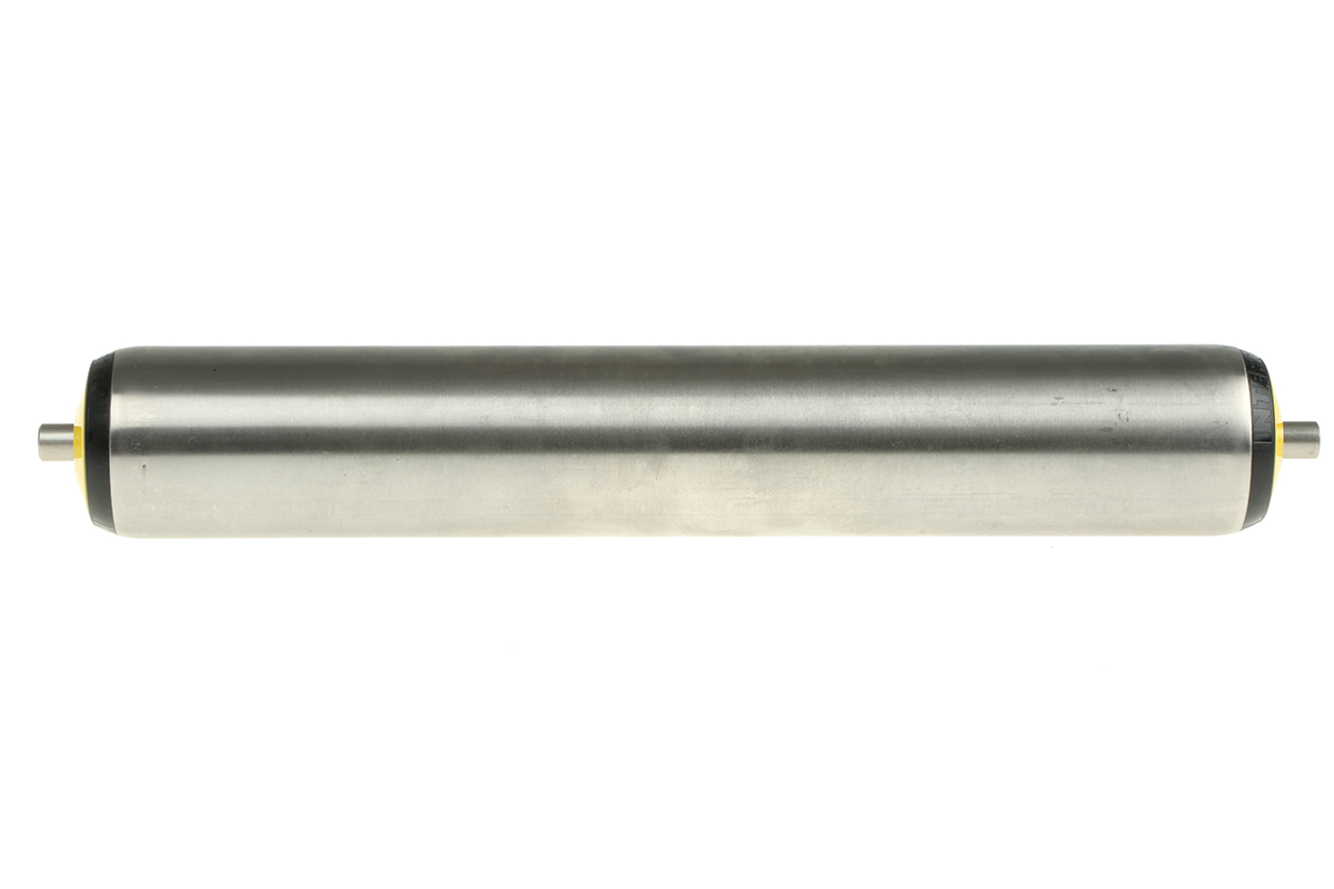 17xqnaakac-300 Interroll Stainless Steel Round Conveyor Roller Spring Loaded 50 mm Dia. x 300 mm L, Stainless Steel 1140 N, 10 mm