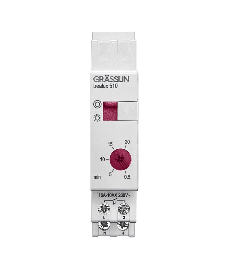 181300161 Grasslin Analogue DIN Rail Time Switch, 1-Channel 230 V ac