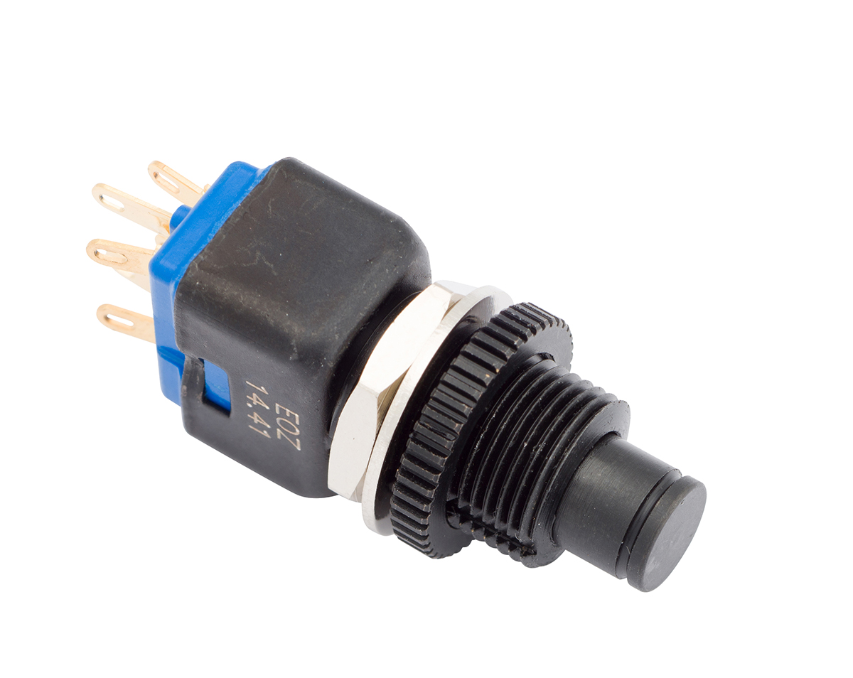 EOZ DJET Series Push Button Switch, Momentary, Panel, 10.2 mm Cutout, DPDT, IP65, IP67