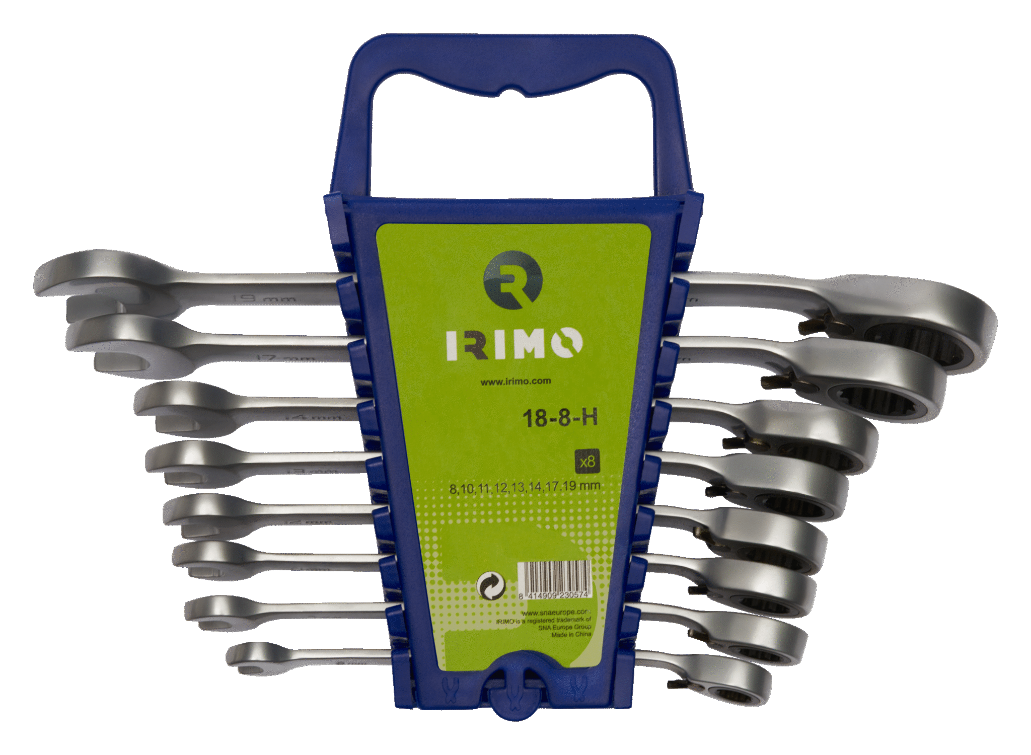 IRIMO 8-Piece Spanner, 8 to 19 mm, Steel Alloy