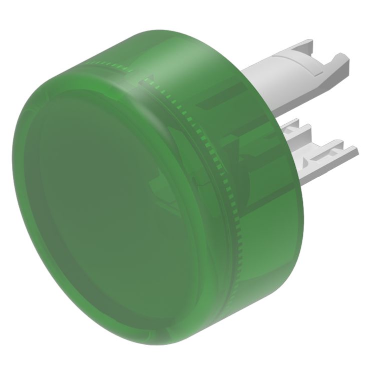EAO Panel Mount Indicator Lens Round Style, Green, 13.8 mm diameter