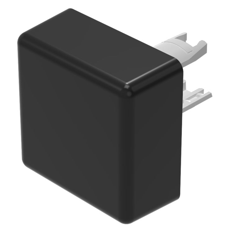 EAO Indicator Lens Square Style, Black, 13.8 mm Long