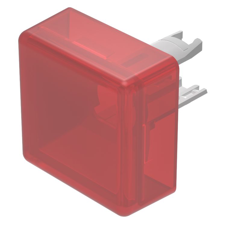 EAO Indicator Lens Square Style, Red, 13.8 mm Long