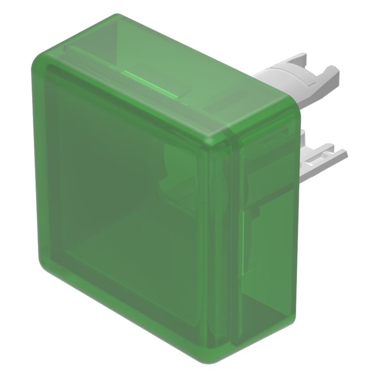 EAO Indicator Lens Square Style, Green, 13.8 mm Long