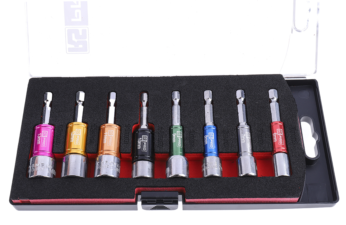 180-7090 RS PRO 8-Piece 1/4 in Bit Socket Set