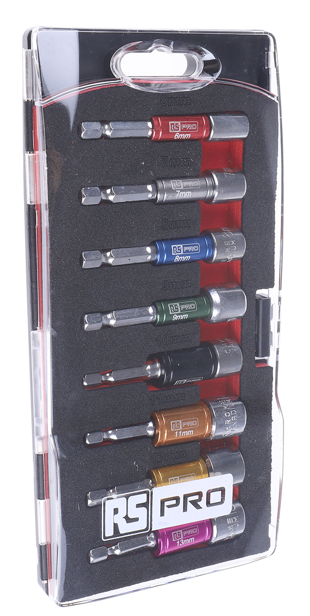 180-7090 RS PRO 8-Piece 1/4 in Bit Socket Set