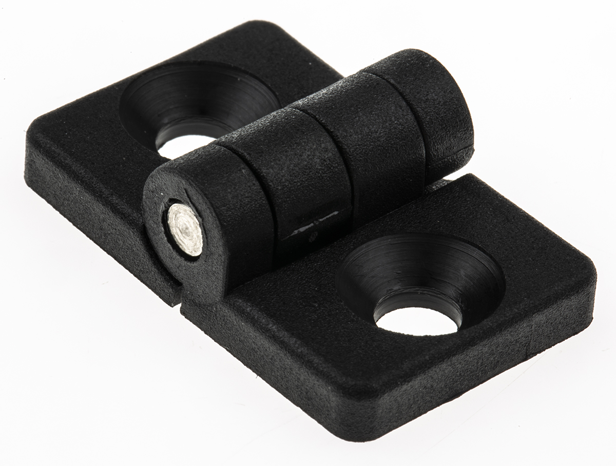180-9100 RS PRO Polyamide 6 Plastic Hinge 20 6 mm Slot, 20 mm Strut Profile
