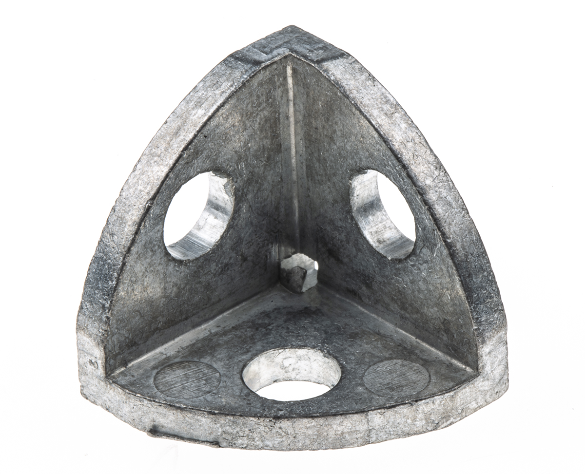 RS PRO M5 Angle Bracket, Connecting Component, Strut Profile 20 mm, Groove Size 5 mm