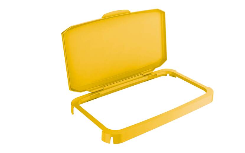 Durable Yellow Plastic Waste Bin Lid for DURABIN, 285 mm