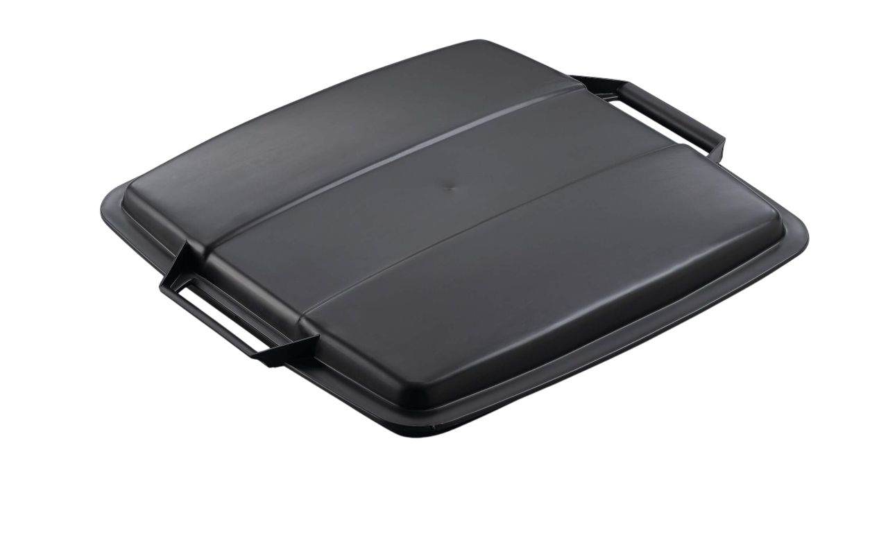 Durable Black Plastic Waste Bin Lid for DURABIN, 470 mm
