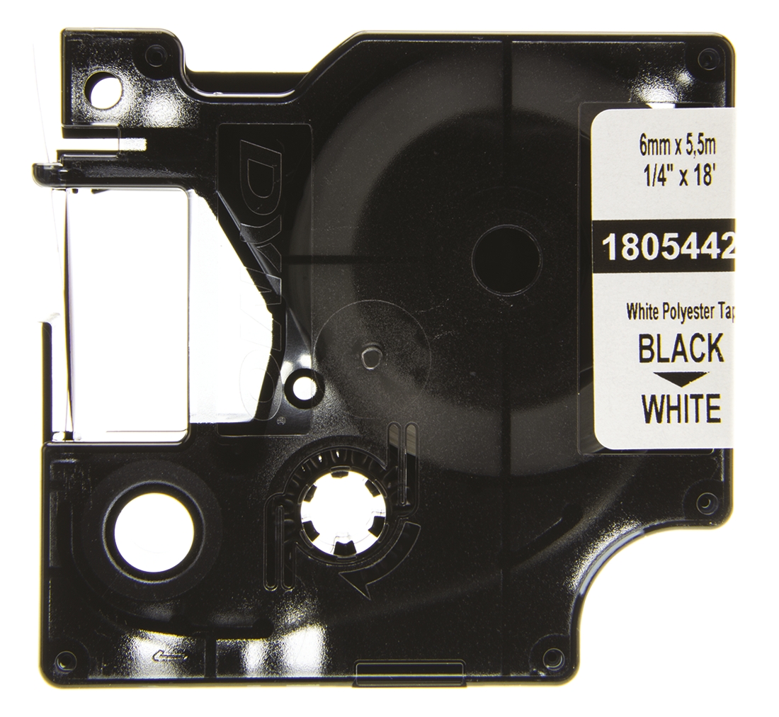 1805442 Dymo Black on White Label Printer Tape, 5.5 m Length, 6 mm Width