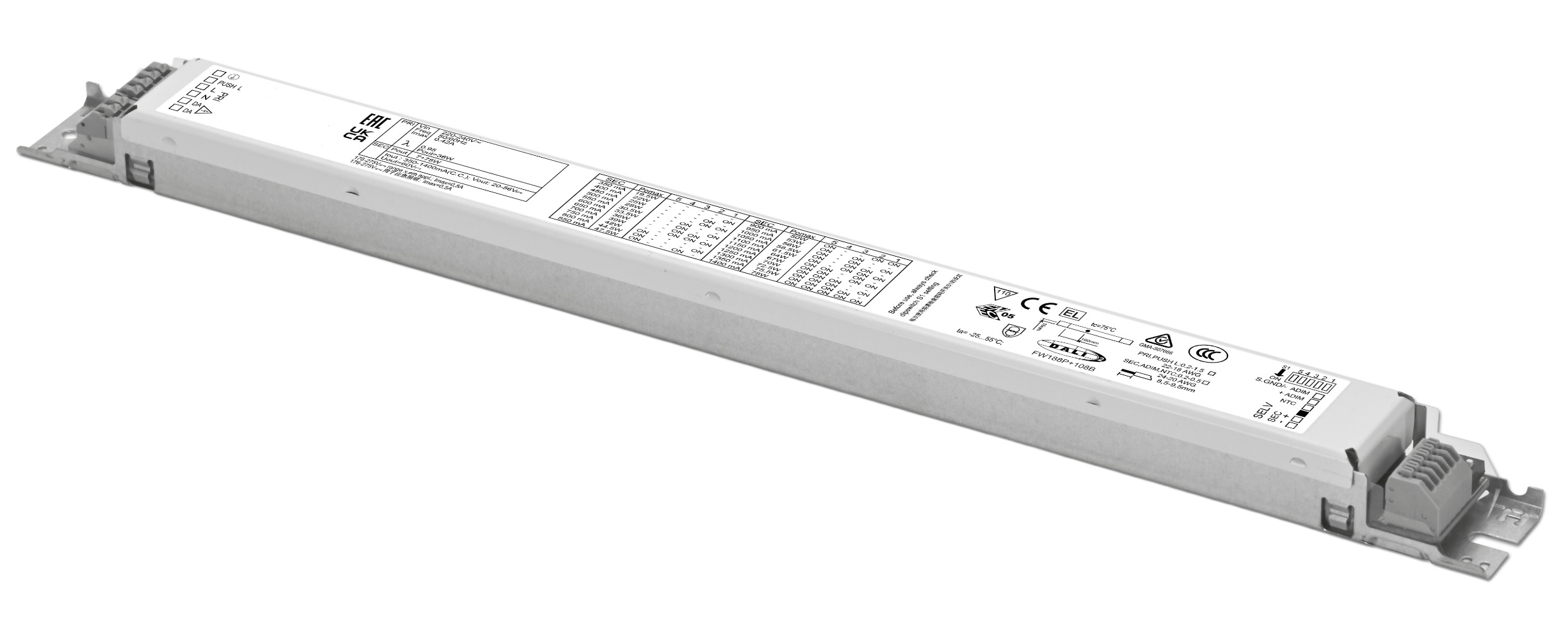 Orbitec LED Driver, 56V Output, 78 W Output, 1400mA 0/1-10 V