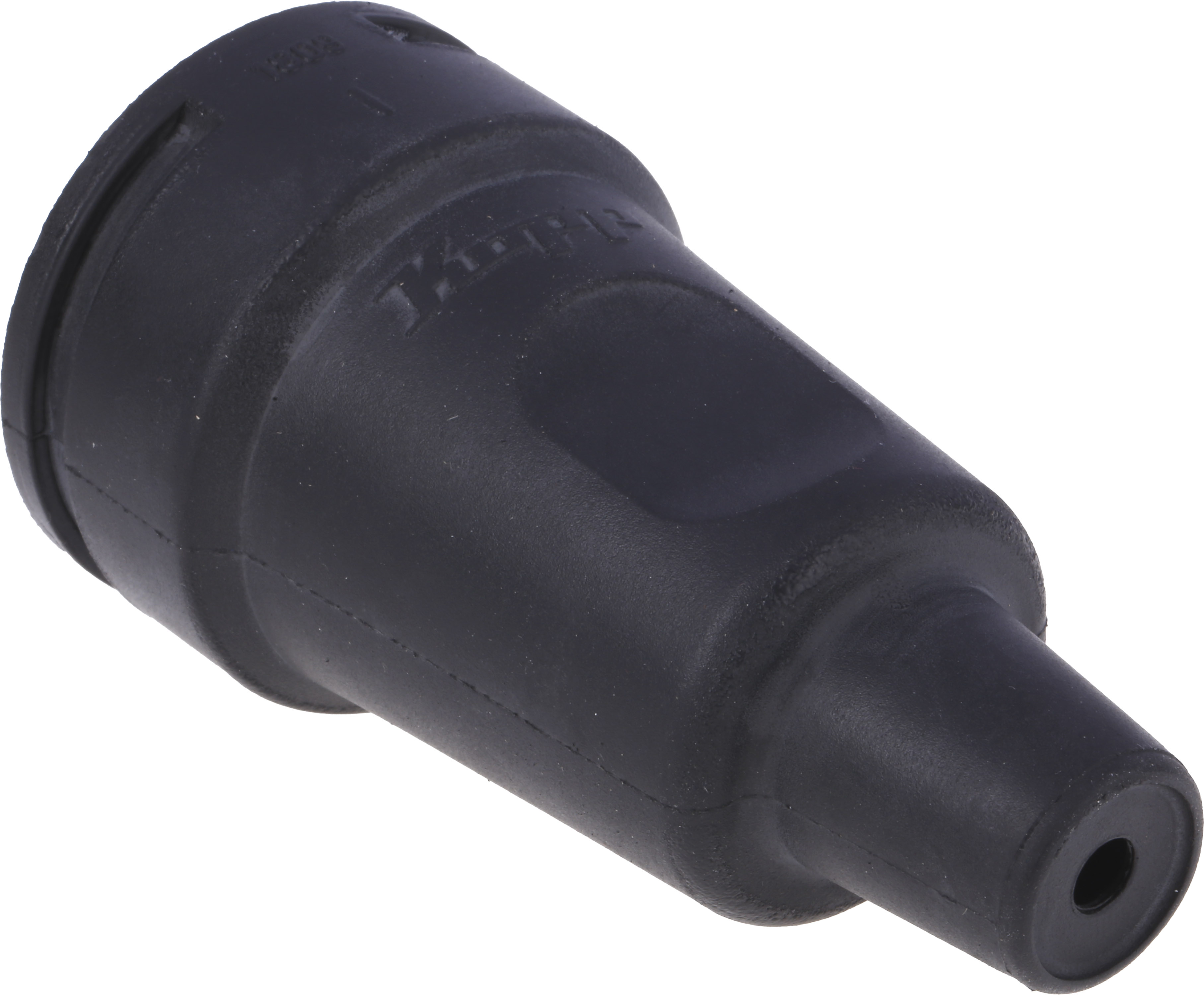 180916009 Kopp Europe Mains Connector Black, 16A, Cable Rubber, 250V, Screw