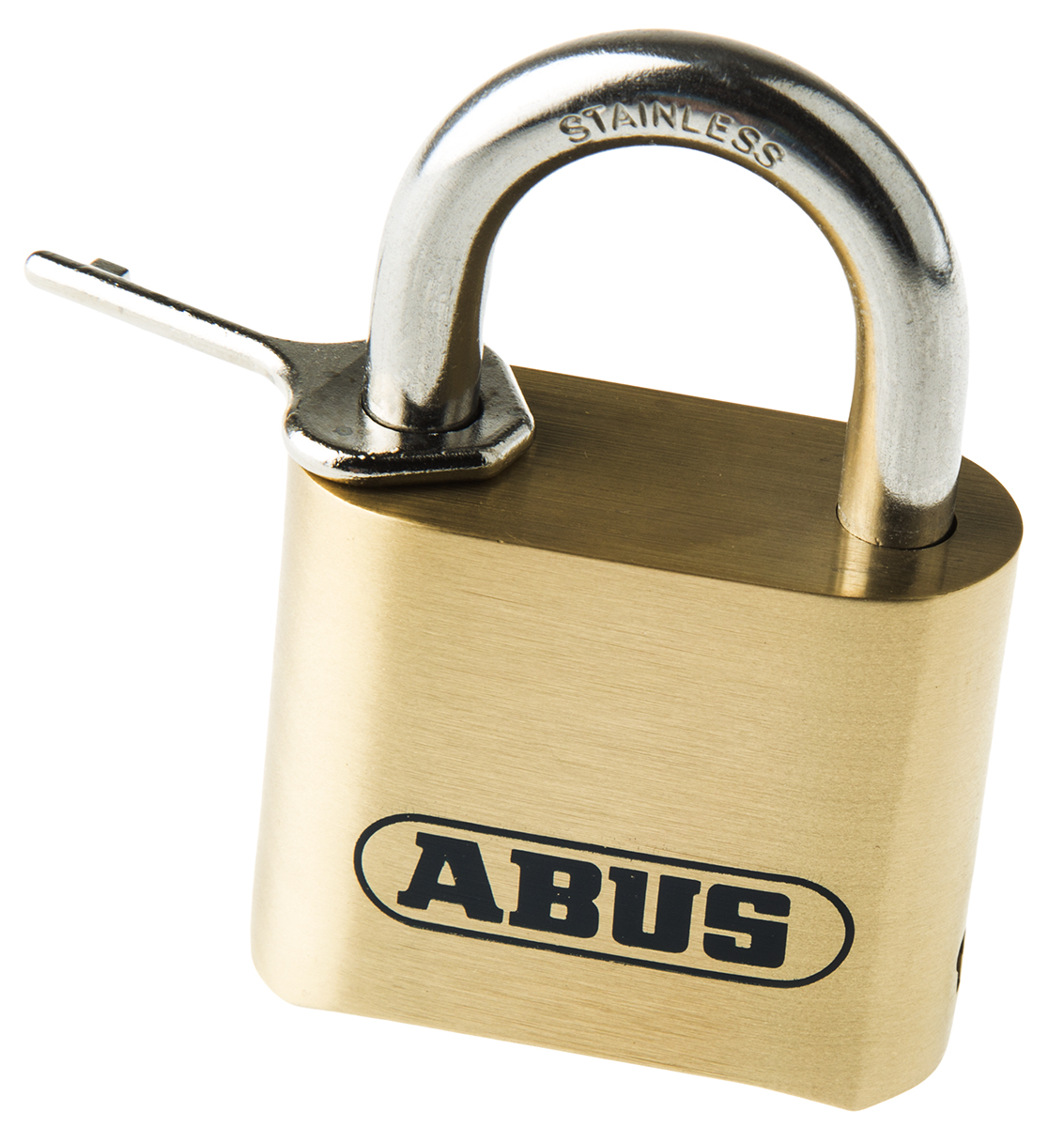 ABUS Keyed Brass, Stainless Steel Weatherproof Padlock Weatherproof, 8 mm Shackle, 53 mm Body