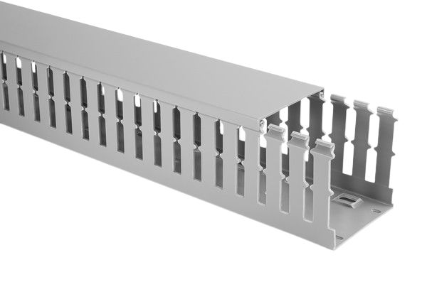 HellermannTyton HTWD-PW Grey - Open Slot, W15mm x D18 mm, L2 m, Polyvinyl Chloride