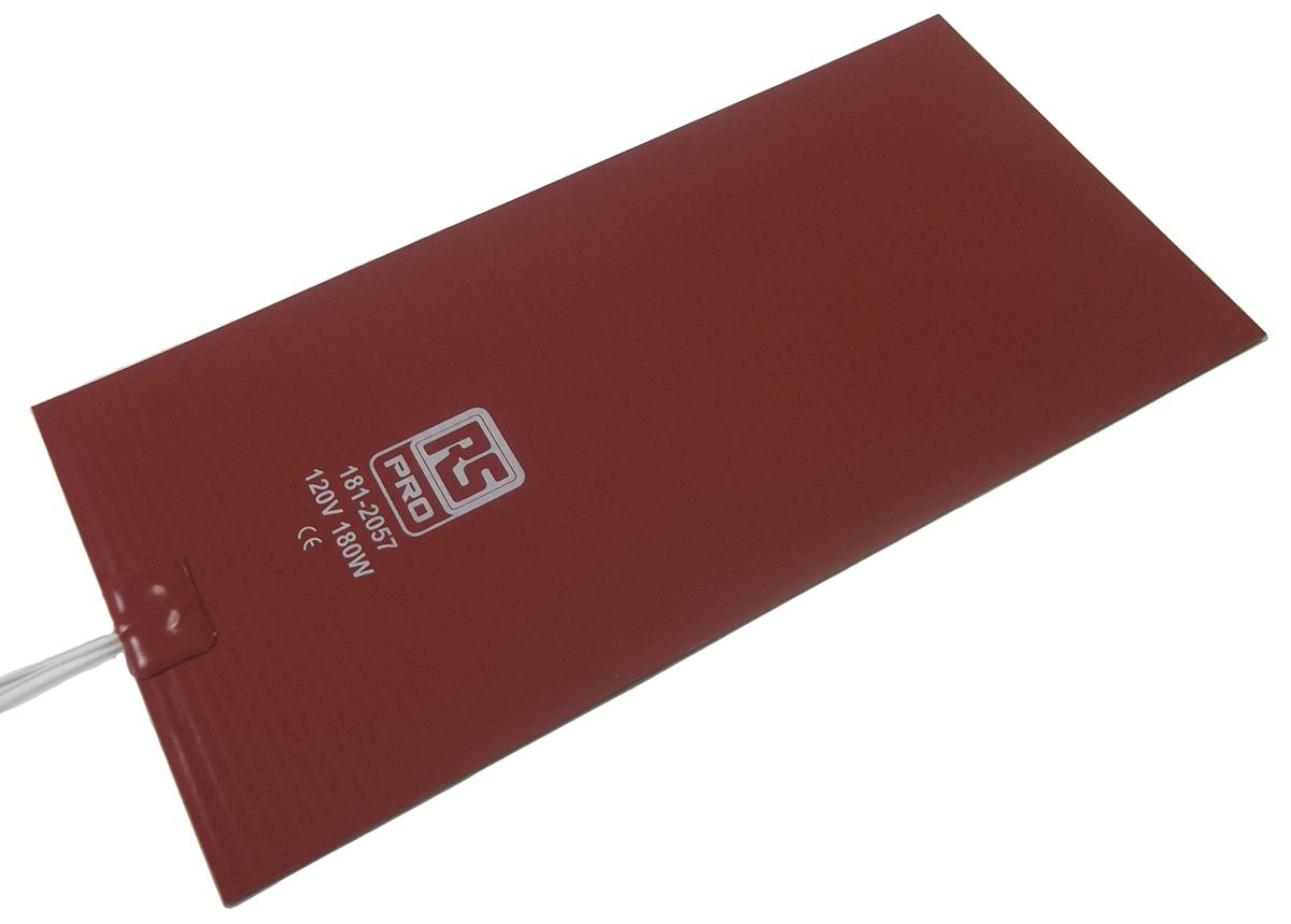 RS PRO Silicone Heater Mat, 120V ac, 180 W Rectangle, 12 in 6in