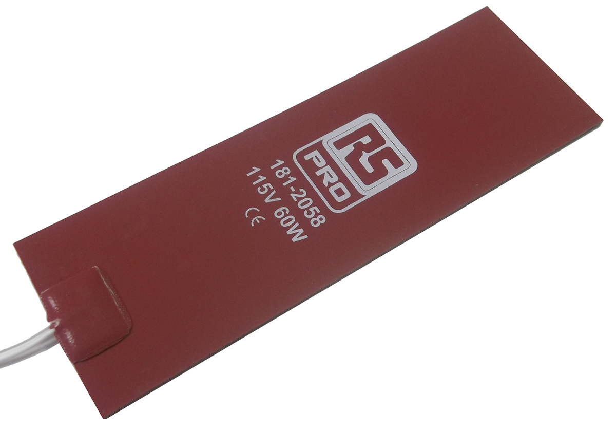 RS PRO Silicone Heater Mat, 115V ac, 60 W Rectangle, 6 in 2in