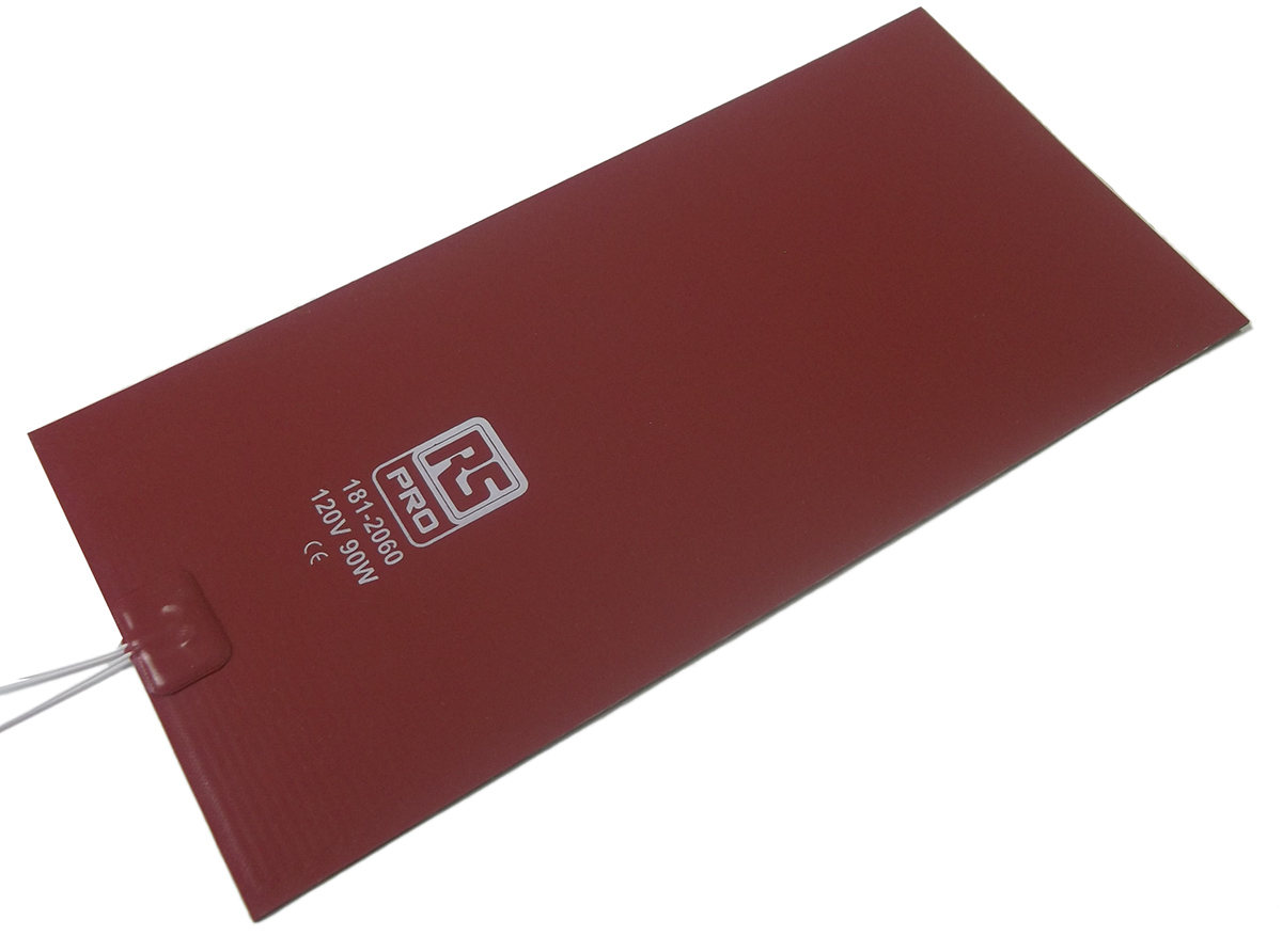 RS PRO Silicone Heater Mat, 120V ac, 90 W Rectangle, 12 in 6in