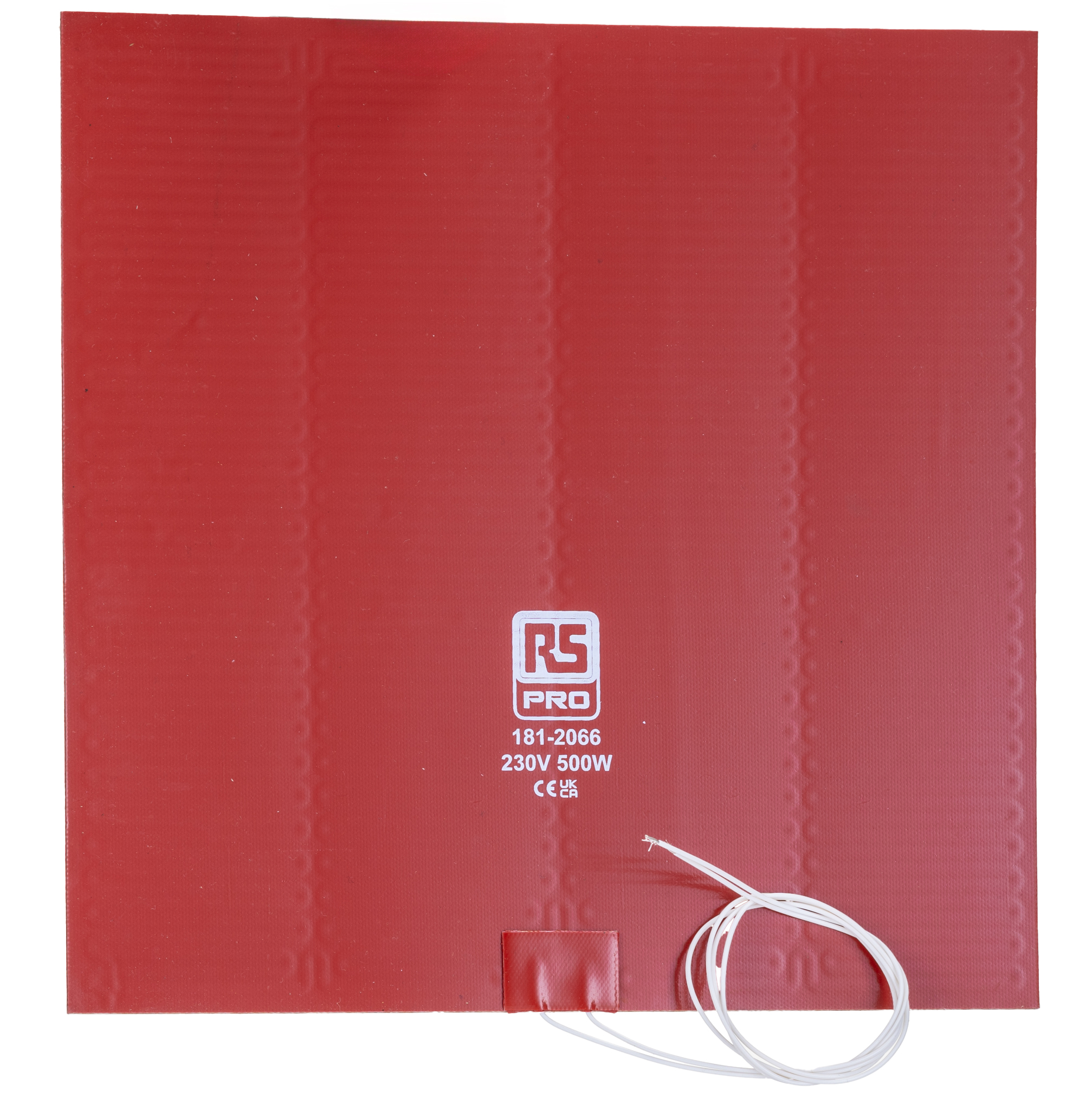 RS PRO Silicone Heater Mat, 230V ac, 500 W Rectangle, 10 in 1in