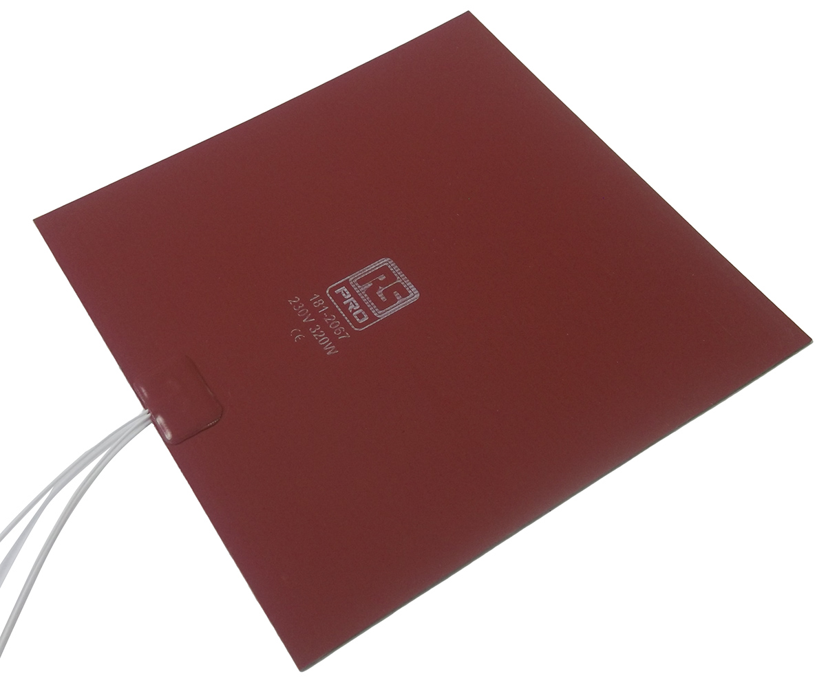 RS PRO Silicone Heater Mat, 230V ac, 320 W Rectangle, 8 in 8in
