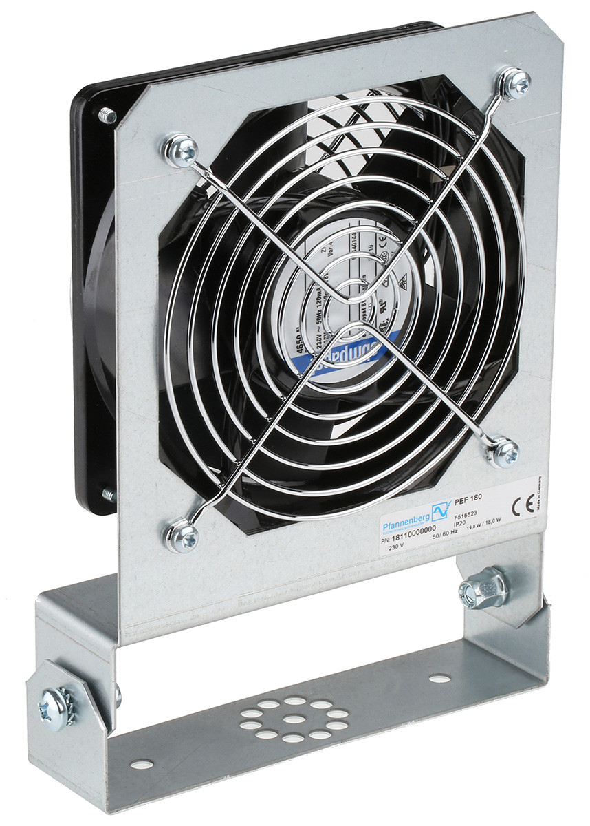 Pfannenberg PEF180 Series Enclosure Fan, 160 m³/h 230V ac 52 mm 202mm 52 mm