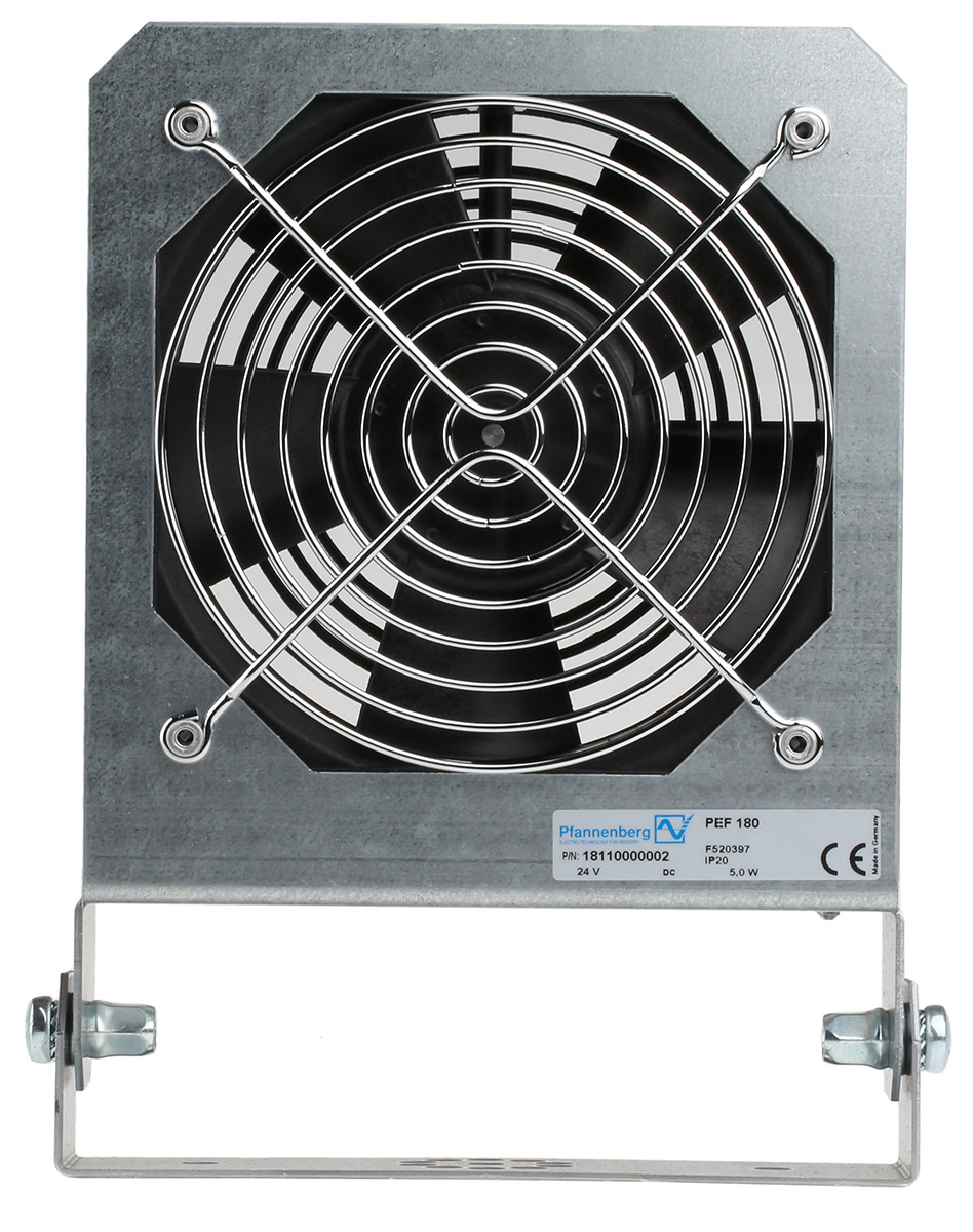 18110000002 Pfannenberg PEF180 Series Enclosure Fan, 170 m³/h 24V dc 46 mm 202mm 46 mm