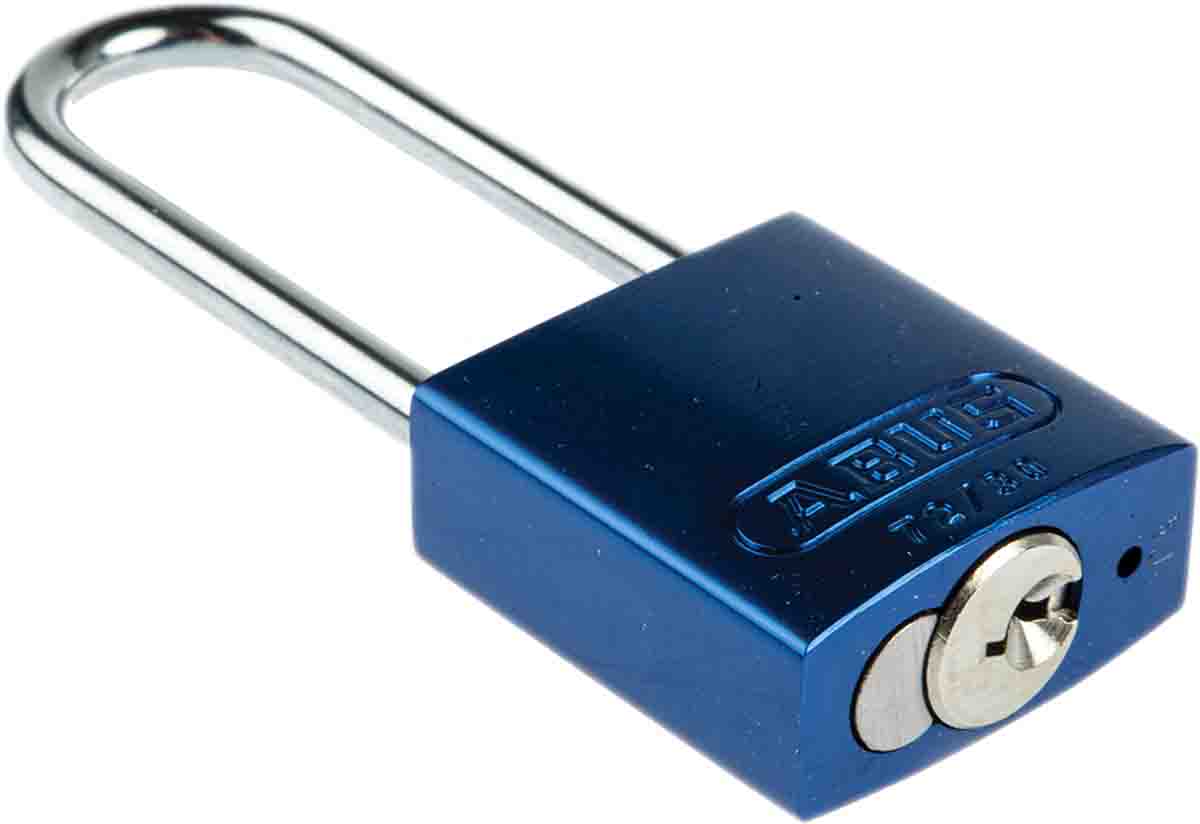 1811 ABUS Keyed Steel, Aluminium Safety Padlock Weatherproof, 4.4 mm Shackle, 32.2 mm Body