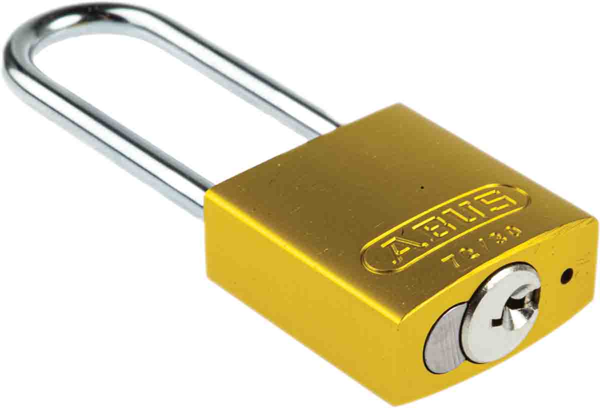 1814 ABUS Key Steel, Aluminium Safety Padlock Weatherproof, 4.4 mm Shackle, 32.2 mm Body