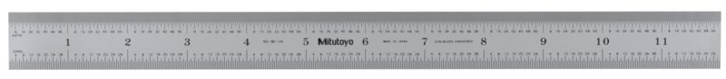 Mitutoyo 300 mm Steel Ruler Imperial, Metric