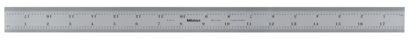 Mitutoyo 450 mm Steel Ruler Imperial, Metric