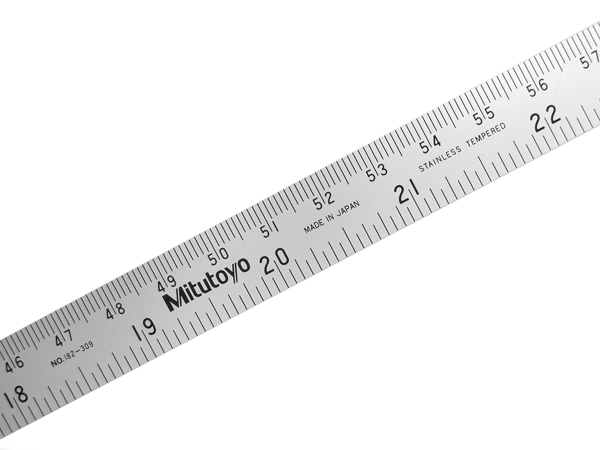 Mitutoyo 1 m Steel Ruler Degree, inch, Metric, Minute